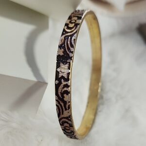 Gold and Black Intricate Design Bracelet